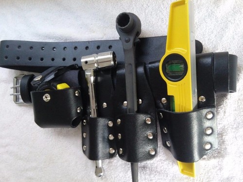 Scaffolding leather belt - scaffolding, set