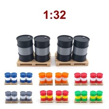 1:32 | Barrels (x4) on Pallets (x2) Compatible Miniature Agricultural Diorama Siku