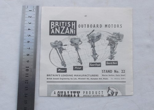 British anzani outboard motor - anzani,
