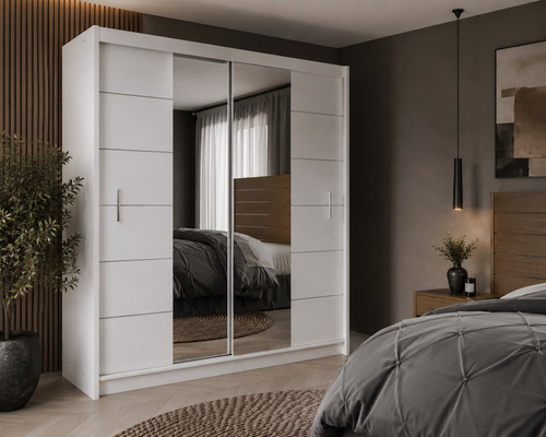 Modern bedroom full - bedroom, mirror