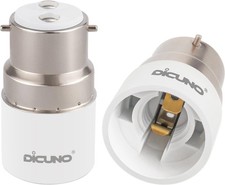DiCUNO B22 to E14 Socket Converter, Bayonet to Small Screw Adapter, BC to SES Co