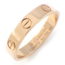 Cartier Ring Love Small Model B4085254 Wedding Band Vis 750 Rose Gold #54 US6.5