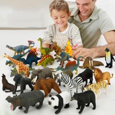 12X Animal Model Plastic Figures Jungle Wild Ocean Zoo Animal Playset Toys