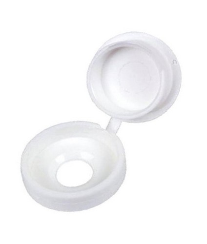 White plastic screw cover - white,