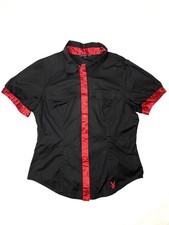 Playboy Vintage Black and Red Short Sleeve Shirt Size 16