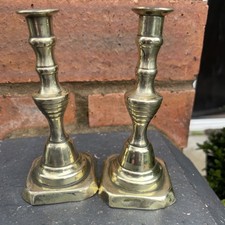 Small Brass Candlestick Pair