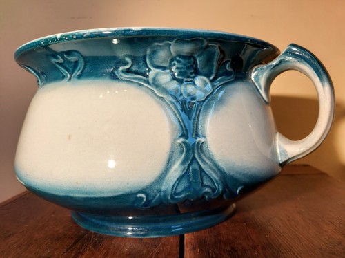 Pair vintage chamber pots - chamber,