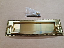 Georgian Postal Knocker  10" x 3" Carlisle Brass Letter Plate With Knocker