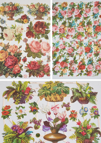 Vintage style floral paper - vintage,