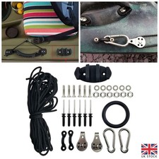 Kayak Anchor Trolley Kit Rope Deck Rigging Set Pad Eyes Rivets Pulleys Nuts New