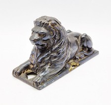 19TH CENTURY PATINATED COPPER ELECTROTYPE RECUMBENT LION FIGURE / FITTING