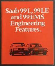 SAAB 99L 99LE & 99EMS Car Engineering Features Brochure For 1973