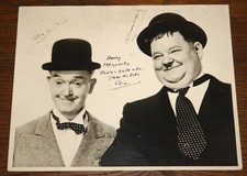 LAUREL AND HARDY HAND SIGNED