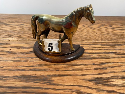 Antique brass equestrian horse - antique,