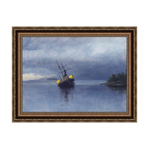 Framed canvas print wreck - canvas,
