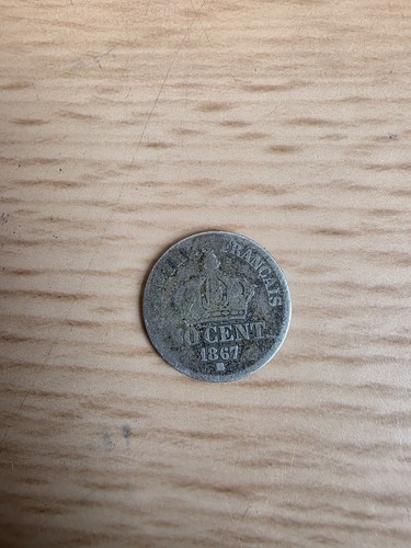 1867 silver french coin - bb,