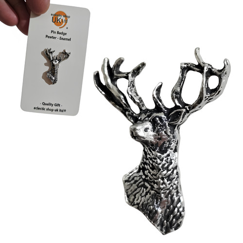 Stag head pin - head, badge