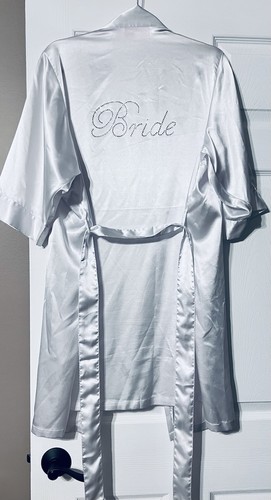 Bride silk robe - bride,
