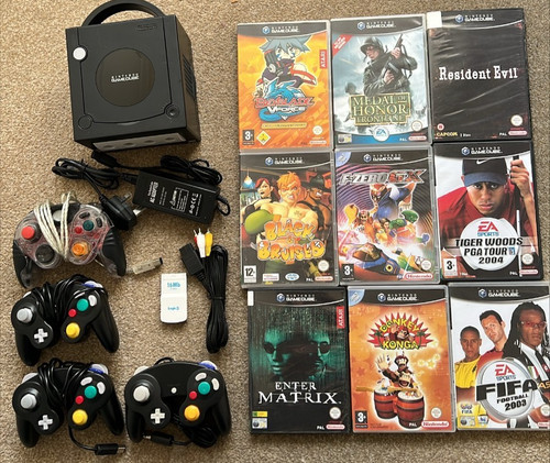 Gamecube console all wires - console,,