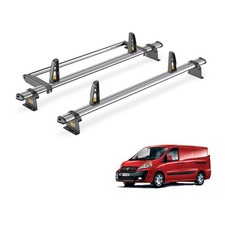 Fiat Scudo Roof Rack (2007-2016) Low Roof 2x Bars & Roller [Tailgate] Van Guard