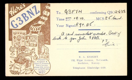 Qsl card radio - qsl, elgar