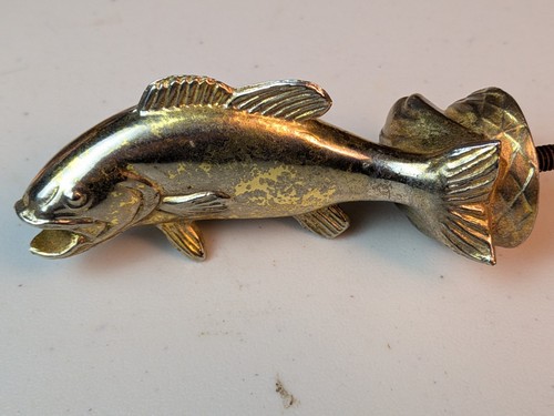 Vintage metal fish - trophy, beer