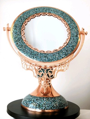 Turquoise decorative mirror - turquoise,