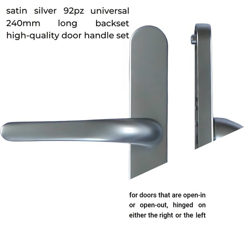 Satin silver upvc door - satin,