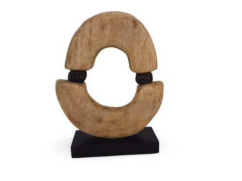 Mango wood abstract sculpture - mango,