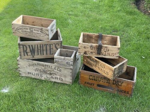 Vintage named wooden storage - named,