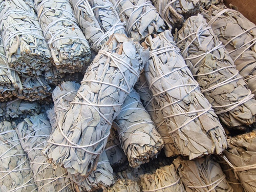 White sage smudge stick - white, |