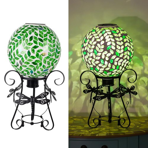Mosaic solar gazing ball - solar,