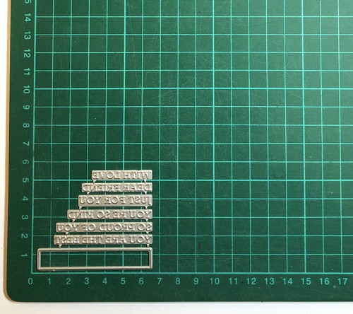 7pcs hot foil - foil, sentiments