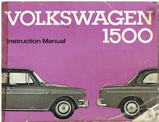 VW TYPE 3 1500 NOTCHBACK & VARIANT ORIGINAL 1963 OWNERS INSTRUCTION HANDBOOK