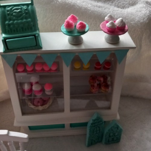 Dolls house cake shop - house, cafe