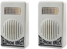 2Pcs White Telephone Ringer