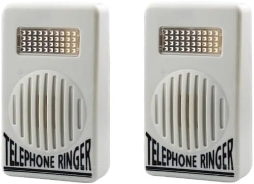 2pcs white telephone ringer - white,