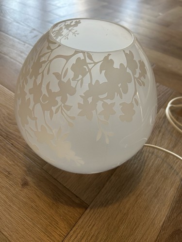 Large white frosted - white, ikea