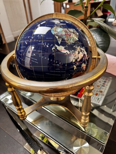 Gemstone world globe - gemstone,