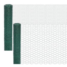 Garden Galvanised Welded Wire Mesh Fence Aviary Rabbit Hutch Chicken Run Coop UK