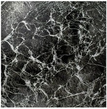 Vinyl Self Adhesive Tiles Black Marble Effect Wood Kitchen Bathroom Floor Tiles