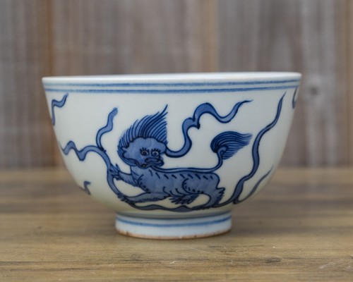Chinese underglaze blue foo - underglaze,