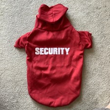 Halloween Costume Security Hoodie Sweatshirt Large Dog Red Soft Fleece Size XL