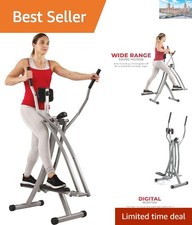 2-in-1 Upright Elliptical Trainer - Low Impact Full-Body Workout, Compact Design