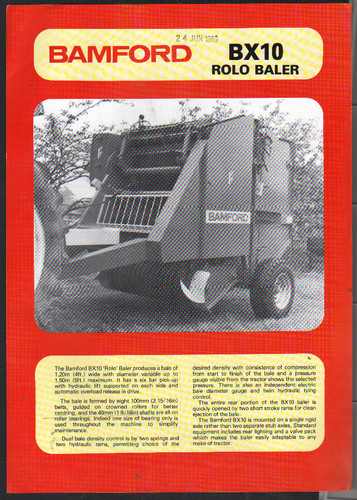 Bamford bx10 round baler - bamford,
