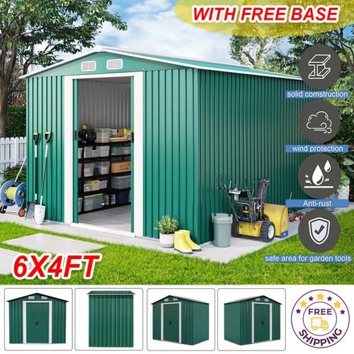 6x4 metal garden - shed, outdoor