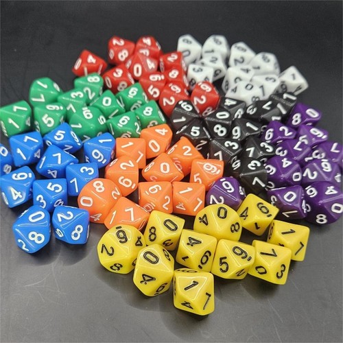 Poly dice d10 - dice, various
