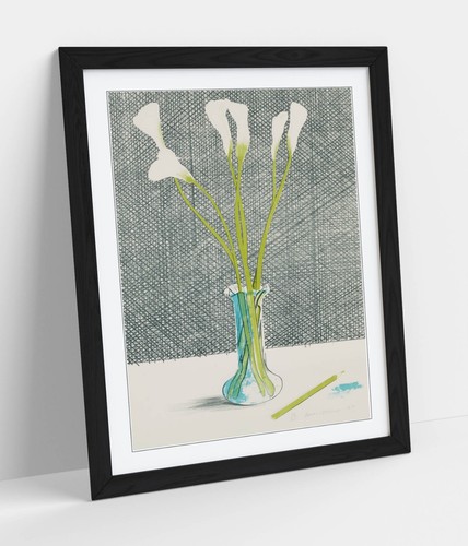 Lilies david hockney framed - hockney,