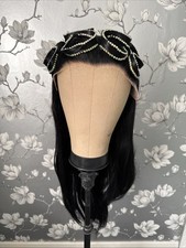 Black Rhinestone Drag Wig Lace