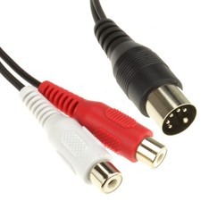 1.2m 5 Pin Din Male Plug to